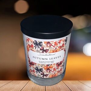 NEW! Scentsational "Autumn Leaves" Soy Blend Scented Wood-wick Candle 11oz